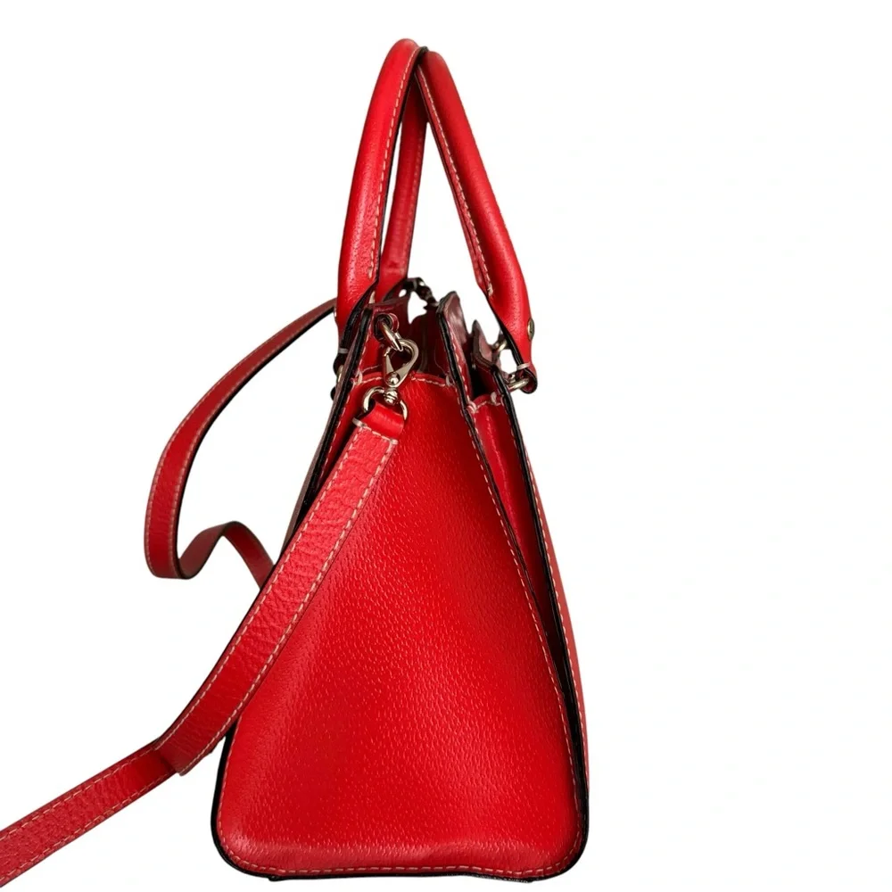 🆕 Kate Spade Large Satchel Red Shoulder Bag